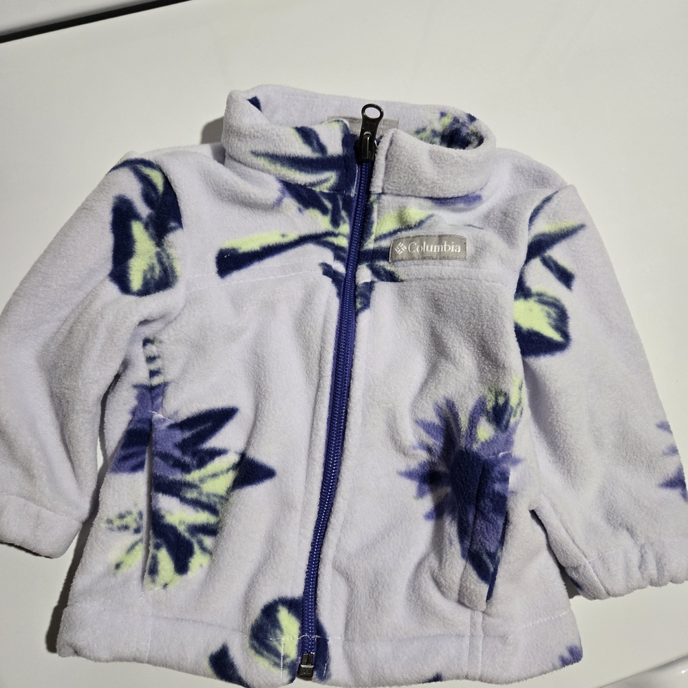 Columbia Kids' Floral Fleece Hoodie 3-6 Months EUC